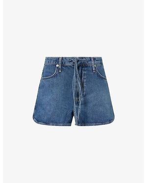 Rag & Bone Nolan Tie-Waist Denim Shorts - Blue