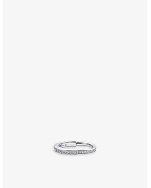 Tiffany & Co. Tiffany Lock 18Ct- And 0.35Ct Round-Brilliant Diamond Ring - White