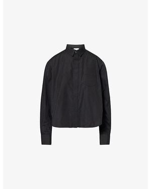 Sacai Cotton Poplin X Nylon Twill Shirt - Black