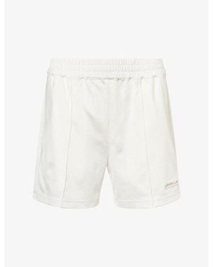 Jay3Lle Brand-Patch Jersey Shorts - White