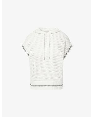 Varley Vittoria Cotton Knit Hoody - White
