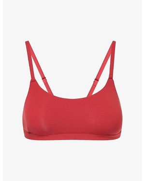 Skims Fits Everybody Scoop Jersey Bralette - Red