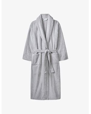 The White Company Classic Organic Cotton Towelling Robe - Grey