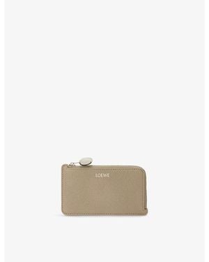 Loewe Pebble Coin Leather Card Holder - Natural