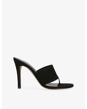 Jude Snug Suede Heeled Sandals - Black