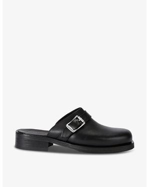 Our Legacy Camion Leather Mules - Black