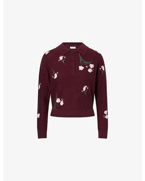 Erdem Floral-Embroidered Merino Wool Jumper