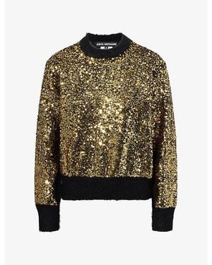 Junya Watanabe Sequin-Embellished Knitted Jumper - Green