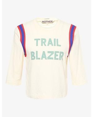 Mother The Better Half Insert Cotton T-Shirt - White