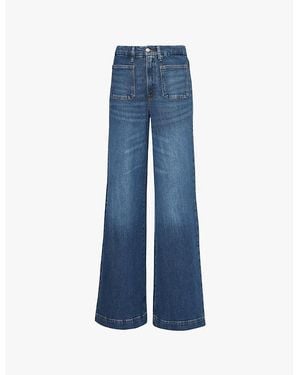 GOOD AMERICAN Good Waist Palazzo High-Rise Wide-Leg Jeans - Blue