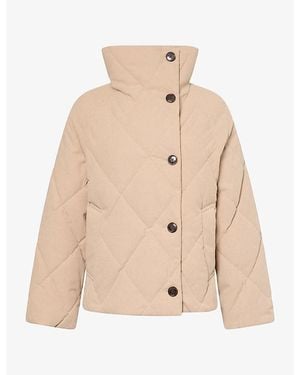 Varley Evren Short Quilted Shell Coat - Natural