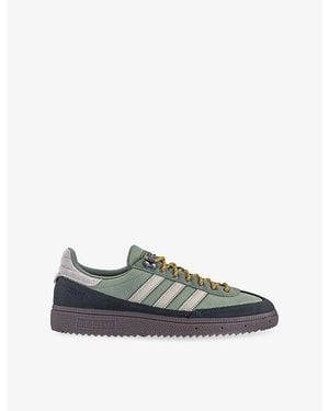 adidas Handball Spezial Suede And Mesh Sneakers - Green