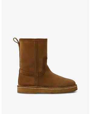 Soeur Texas Contrast-Stitch Leather Calf Boots - Brown