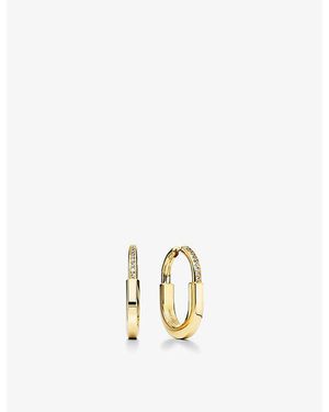 Tiffany & Co. Lock 18Ct- And 0.19Ct Diamond Earrings - Metallic