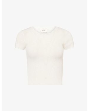 Dissh Clo Baby Ribbed Stretch-Knit T-Shirt - White