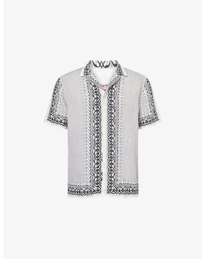 Orlebar Brown Maitan Short-Sleeve Linen Shirt - Grey