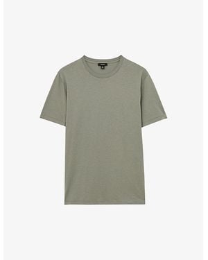 Reiss Bless Crew-Neck Short-Sleeve Cotton-Jersey T-Shirt - Green