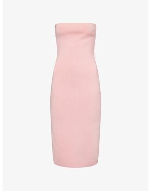 Jacquemus La Robe Maille Sera Knit Midi Dress - Pink