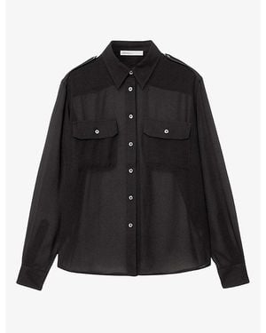 AllSaints Maven Sheer Relaxed-Fit Woven Shirt - Black