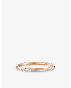 Messika Moderniste Pave Medium 18Ct And 0.75Ct Diamond Bangle Bracelet - Natural