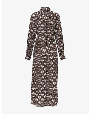 Weekend by Maxmara Narvel Belted Silk Midi Dress - Brown