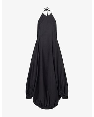 GIMAGUAS Samba Halter Cotton Maxi Dress - Blue