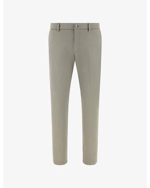 BOGGI Straight-Leg Regular-Fit Stretch Cotton-Blend Trousers - Grey