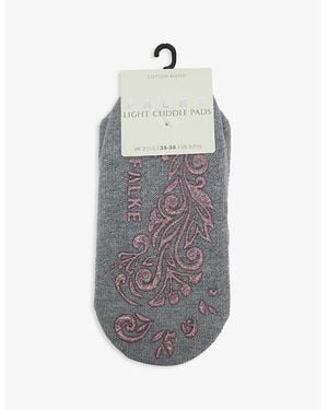 FALKE Cuddle Pads Cotton And Wool-Blend Socks - Grey