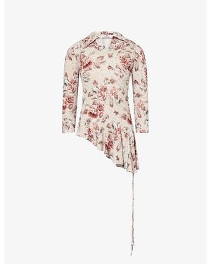 Acne Studios Tanola Floral Woven Shirt - White