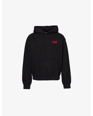 AWAKE NY Coca-Cola X Logo-Embroidery Cotton-Jersey Hoody - Black