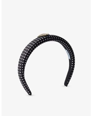 Prada Printed Re-Nylon Headband - Blue