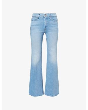 Mother Lil Doozy Wide-Leg Cotton-Blend Denim Jeans - Blue