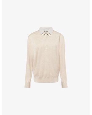 Acne Studios Layered Silk-Blend Knit Top - Natural