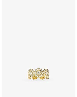 Apm Monaco Soleil 18Ct-Plated Metal Alloy And Zirconia Ring - Metallic