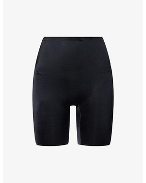 Spanx Shape Suit Your Fancy Low-Back Mid-Thigh Shorts - Blue