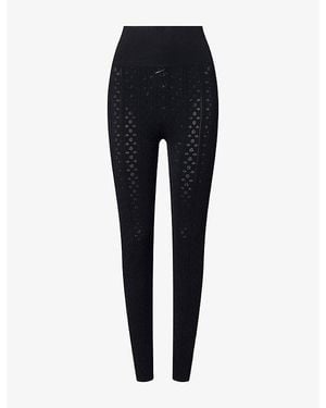 JW Anderson Pointelle Knit Leggings - Black