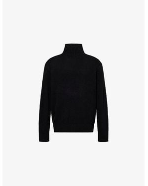 The Elder Statesman Relaxed-Fit Turtleneck Cashmere Sweater - Black