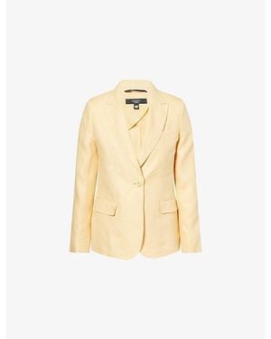 Weekend by Maxmara Single-Breasted Linen Blazer - Natural