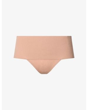 Spanx Supersmooth Undie-Tectable Supima Cotton Thong - Natural