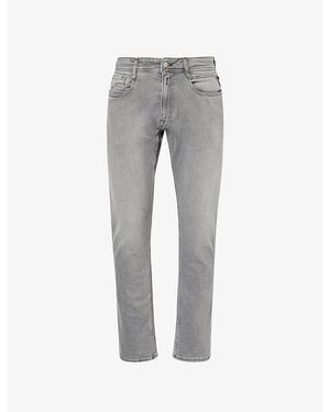 Replay Rocco Tapered-Leg Denim Jeans - Grey