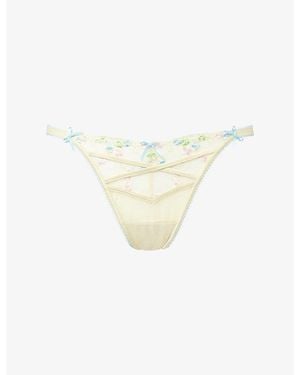 Lounge Underwear Solene Floral Lace Thong - White
