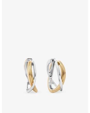 Astley Clarke Aurora Weave 18Ct- Plated Sterling- Maxi Hoop Earrings - Metallic