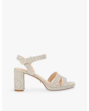 Dune Manifesting Woven Heeled Sandals - White