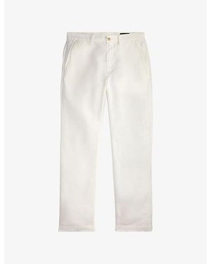 Polo Ralph Lauren Bedford Classic-Fit Linen And Cotton Trousers - White