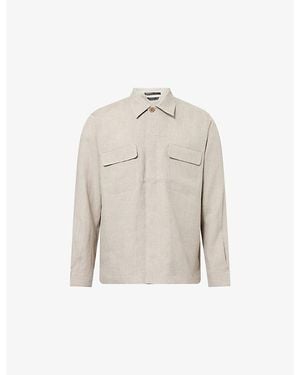 Sunspel Regular-Fit Pointed-Collar Linen Overshirt - Natural