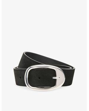Whistles Suede Buckle Belt - Black