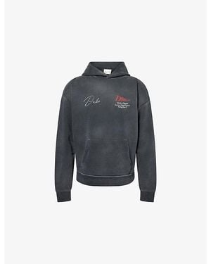 Duke & Dexter Dr1 Helmet Washed Cotton-Jersey Hoodie - Blue