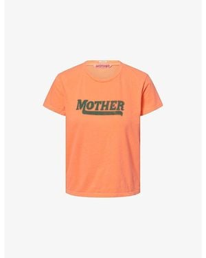 Mother The Lil Goodie Goodie Cotton T-Shirt - Orange