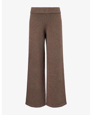 ADANOLA Straight-Leg Knitted Trousers - Brown