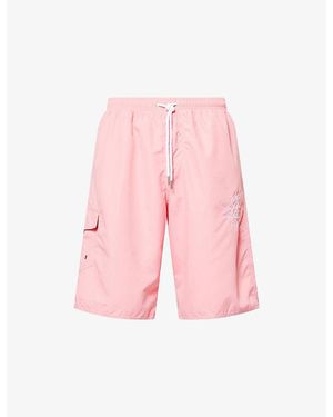 ANTI SOCIAL SOCIAL CLUB Logo-Embroidered Swim Shorts - Pink
